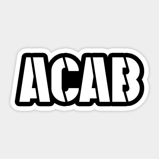 ACAB (white text) Sticker by MainsleyDesign